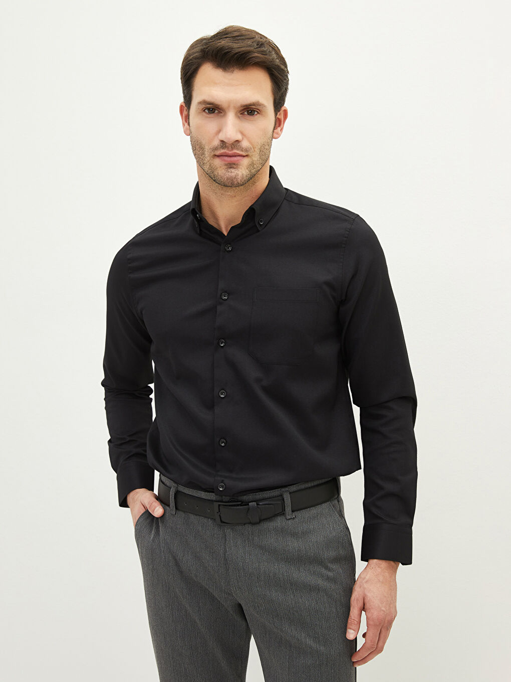Regular Fit Long Sleeve Men's Shirt