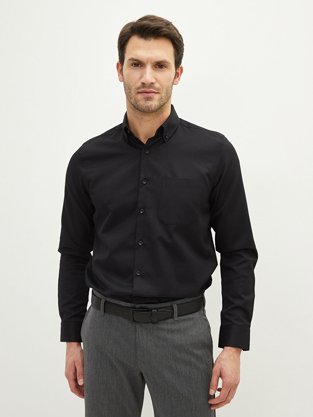 Regular Fit Long Sleeve Men's Shirt-1