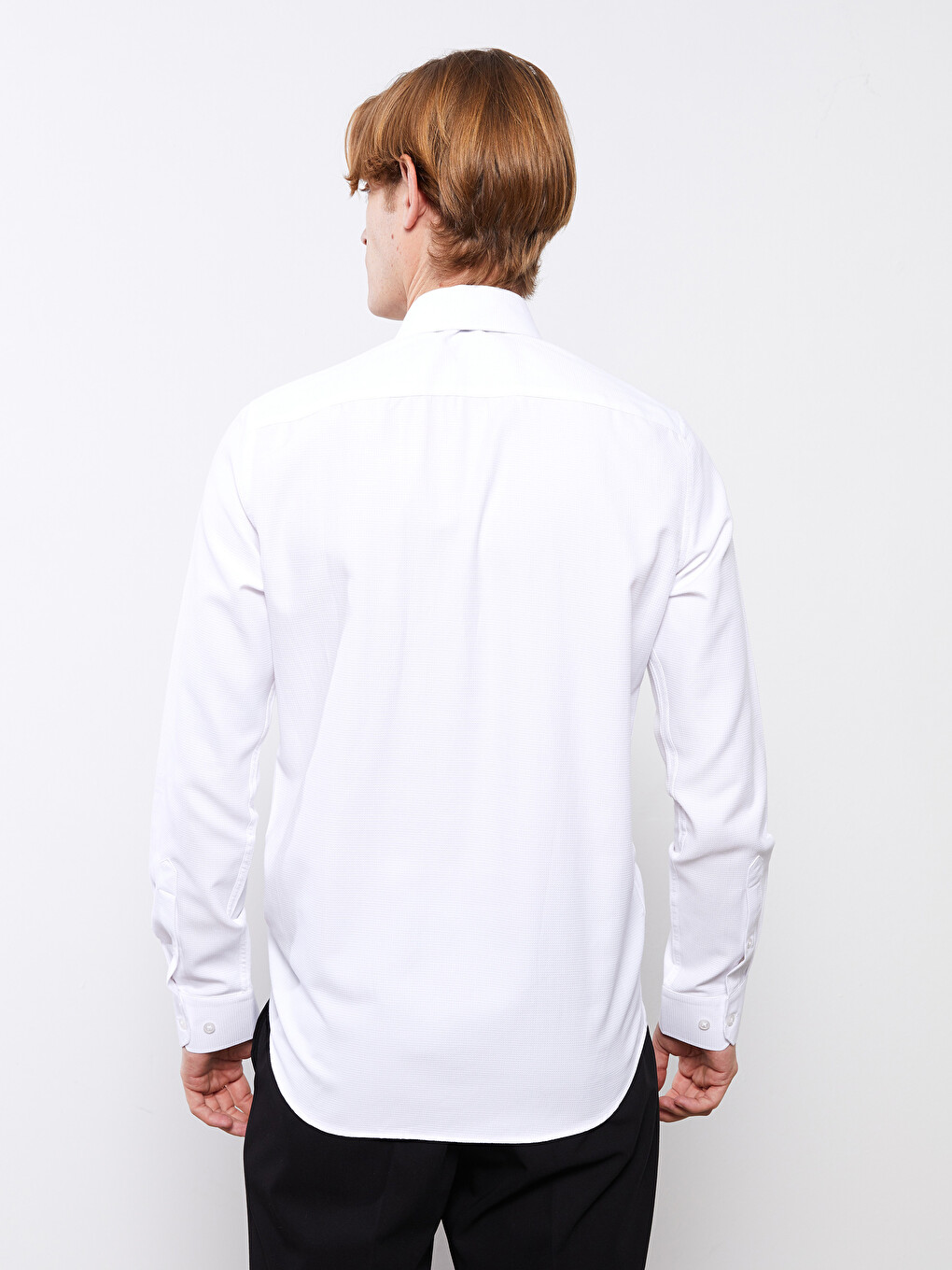 Slim Fit Long Sleeve Men's Shirt-4