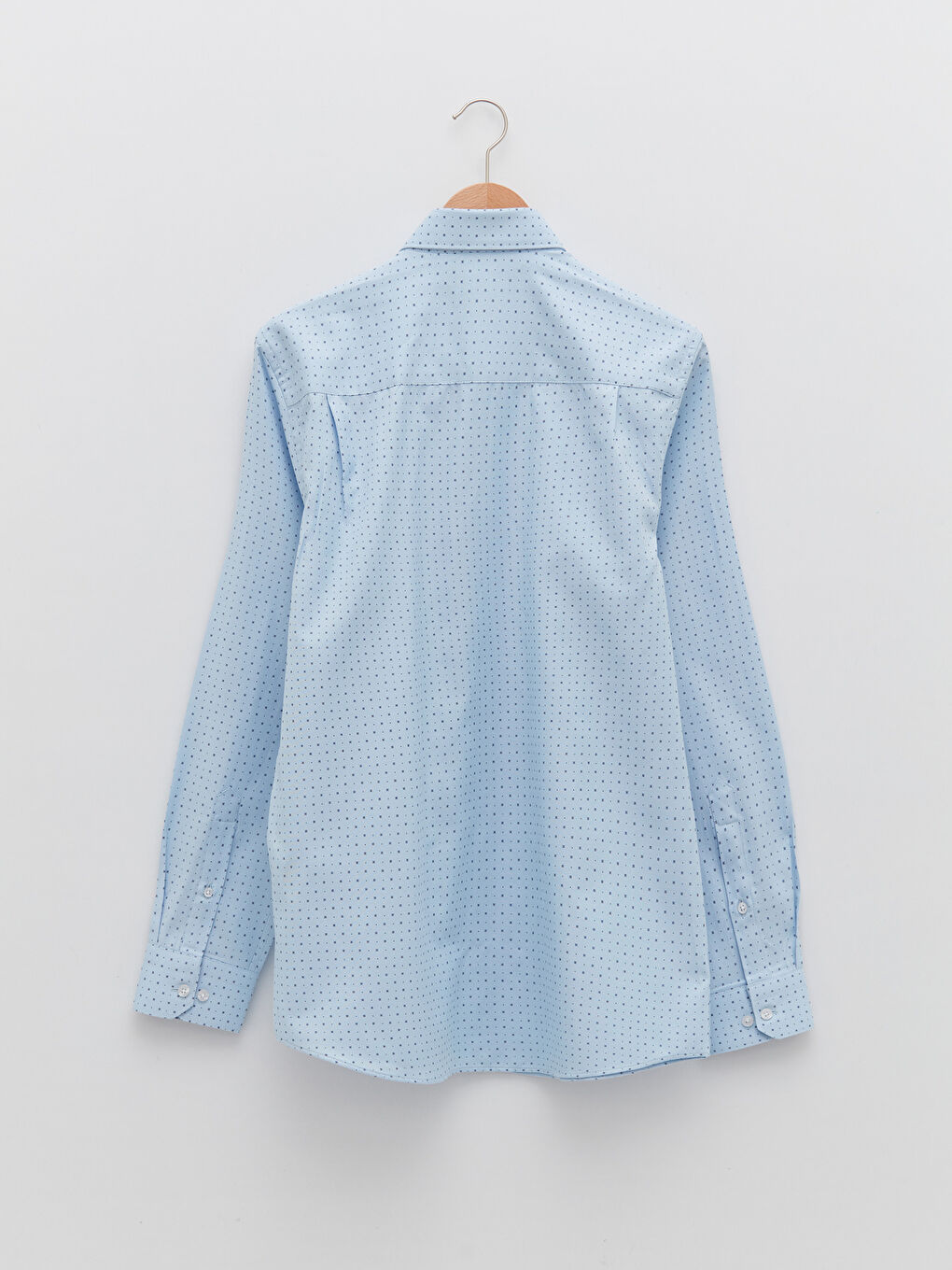 Regular Fit Long Sleeve Patterned Gabardine Men Shirt-6