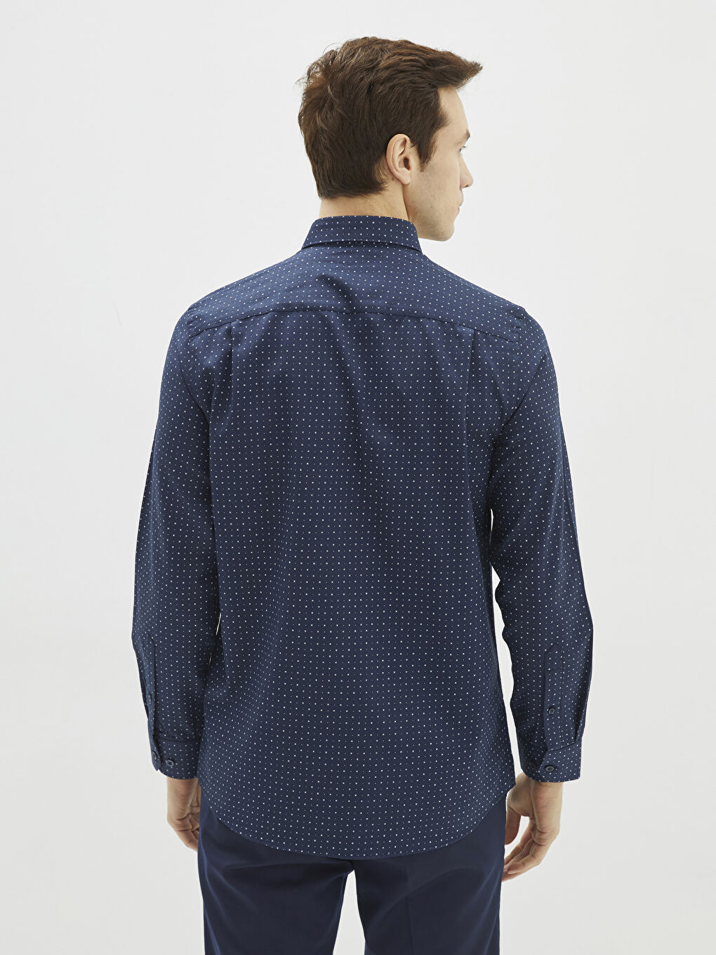 قميص رجالي جبردين مطبوع بأكمام طويلة وقصة عادية-4