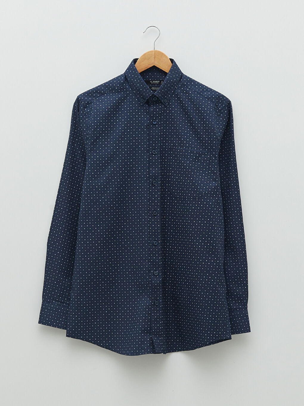 قميص رجالي جبردين مطبوع بأكمام طويلة وقصة عادية-5