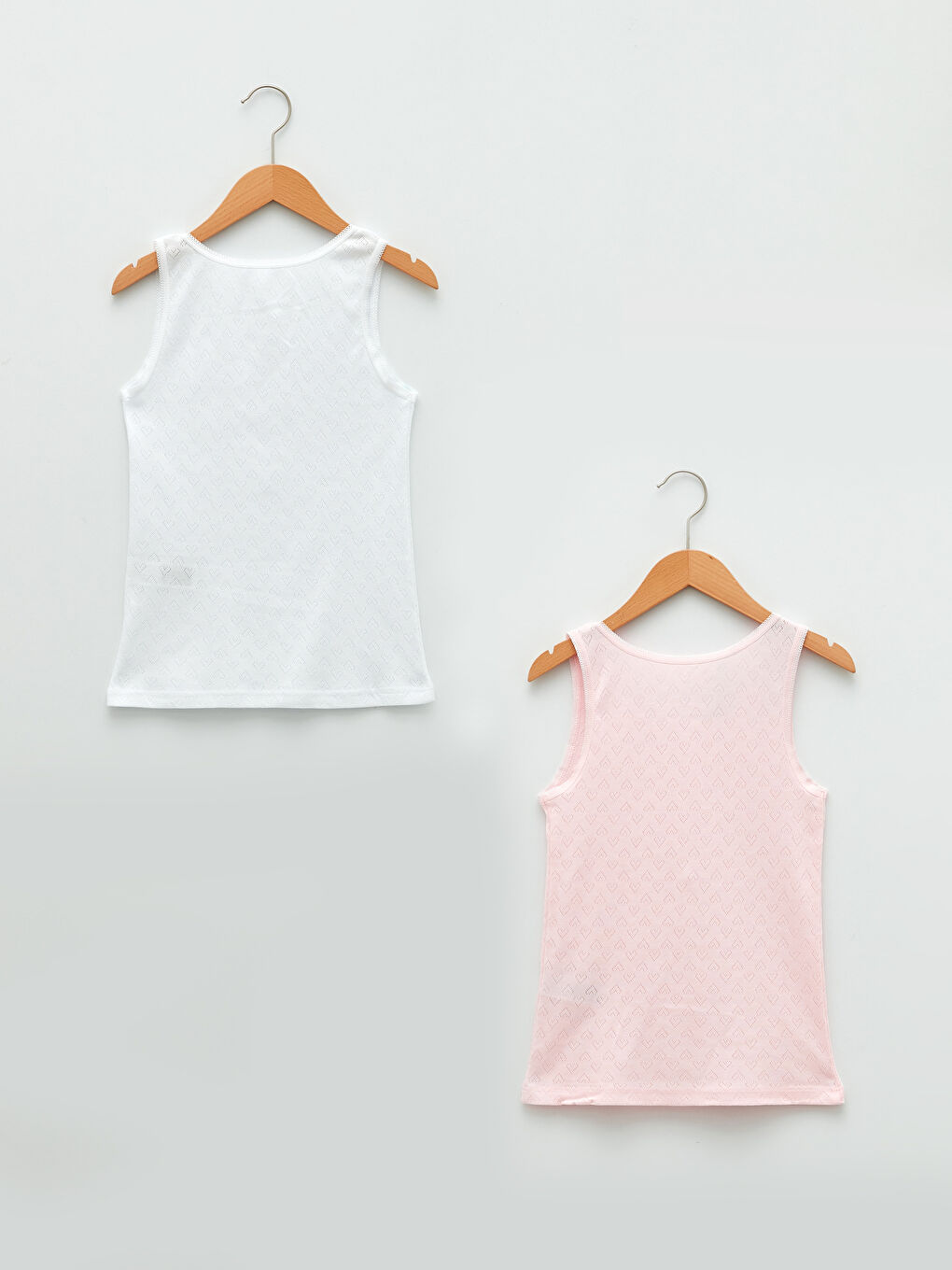 Майка с круглым вырезом и узором для девочек, 2 упаковки-1