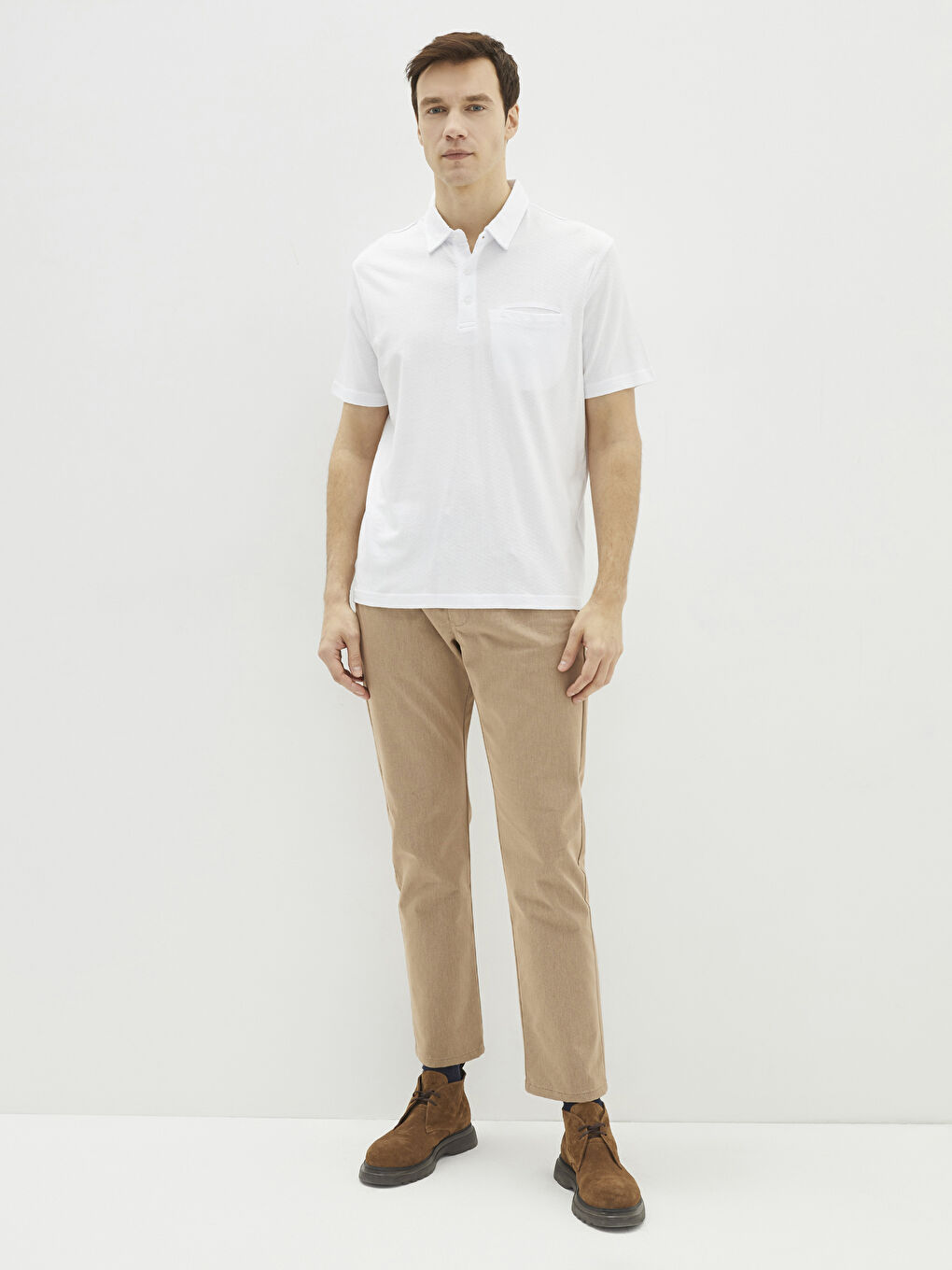 T-shirt homme col polo manches courtes-2