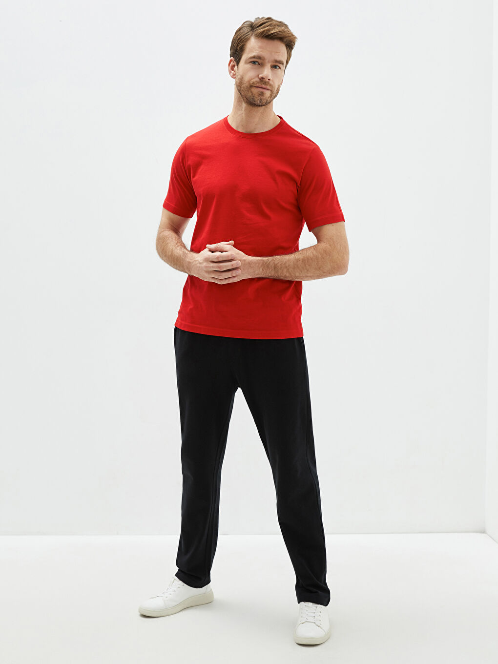 تيشيرت رجالي بياقة دائرية قماش جيرسي-2