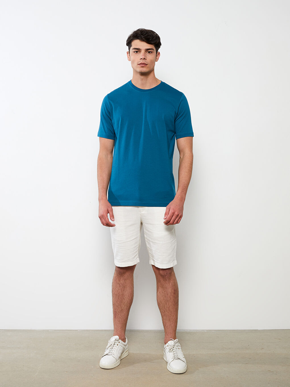 Футболка мужская из джерси с круглым вырезом-2