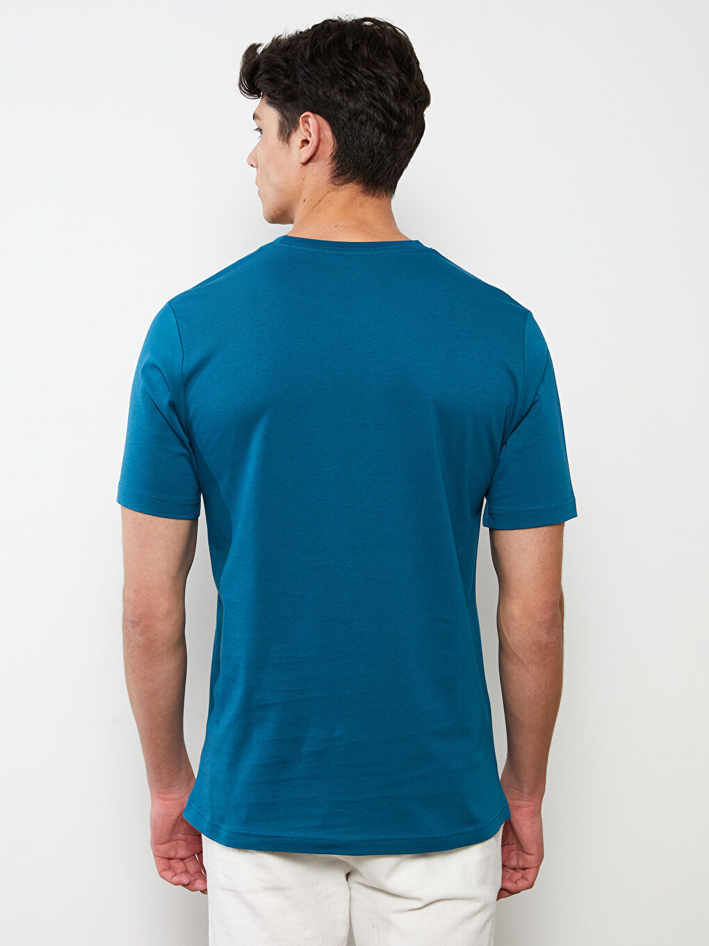 Футболка мужская из джерси с круглым вырезом-4