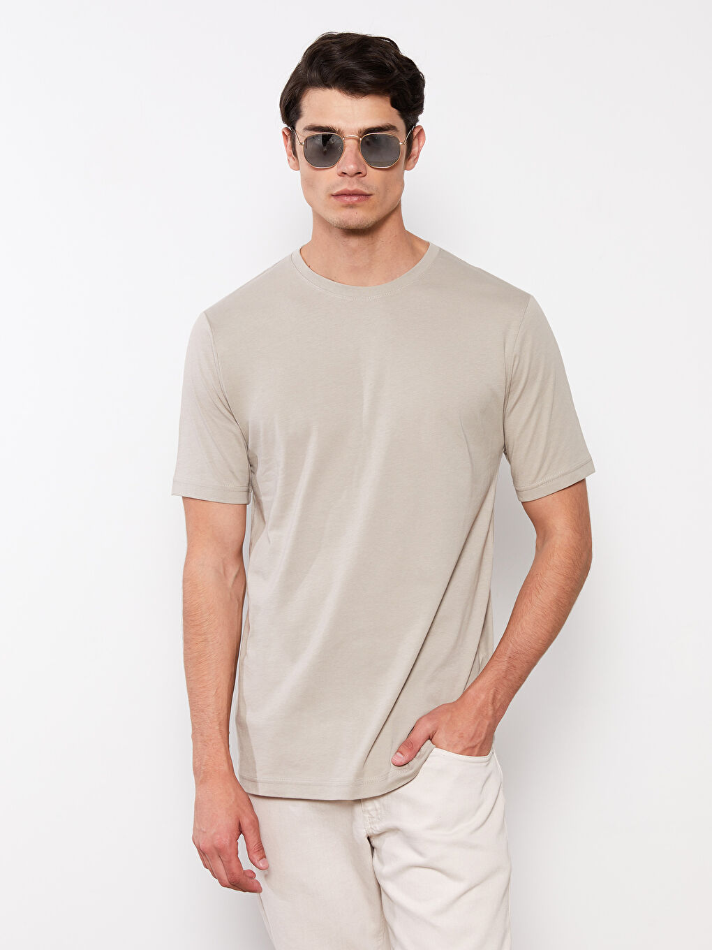 LCWAIKIKI Basic Crew Neck Jersey Men's T-Shirt -S20837Z8-MVK