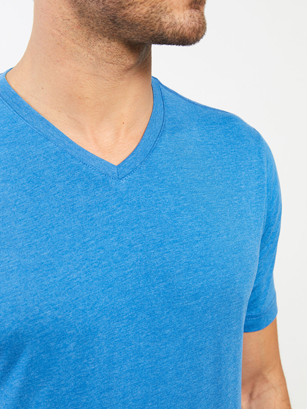 LC Waikiki V-Neck Short Sleeve Jersey Men's T-Shirt -S20839Z8-DTB