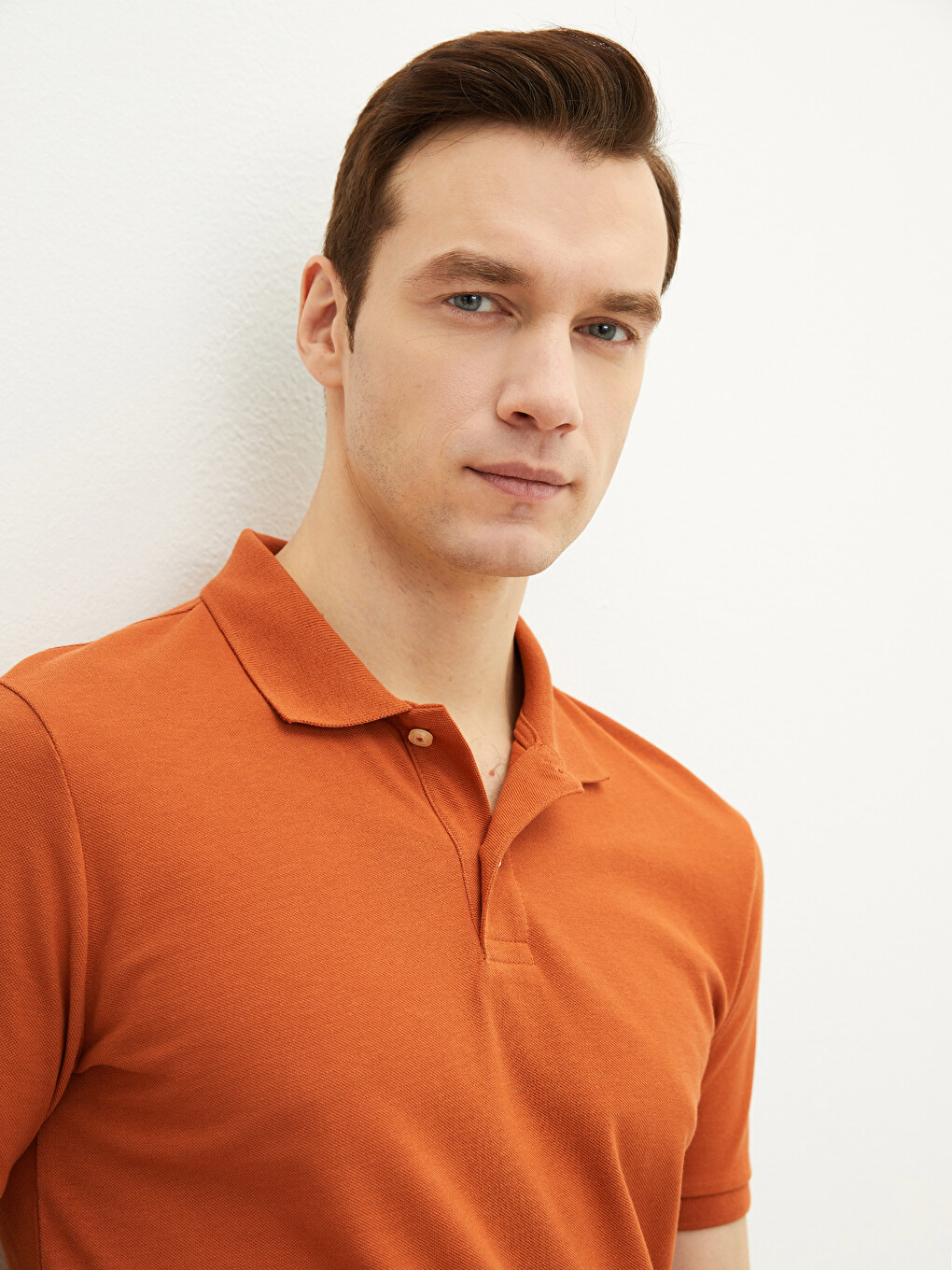 Polo Neck Short Sleeve Pique Men's T-shirt