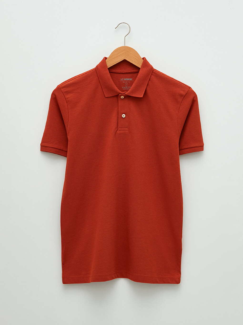 Polo Neck Short Sleeve Pique Men's T-shirt-5