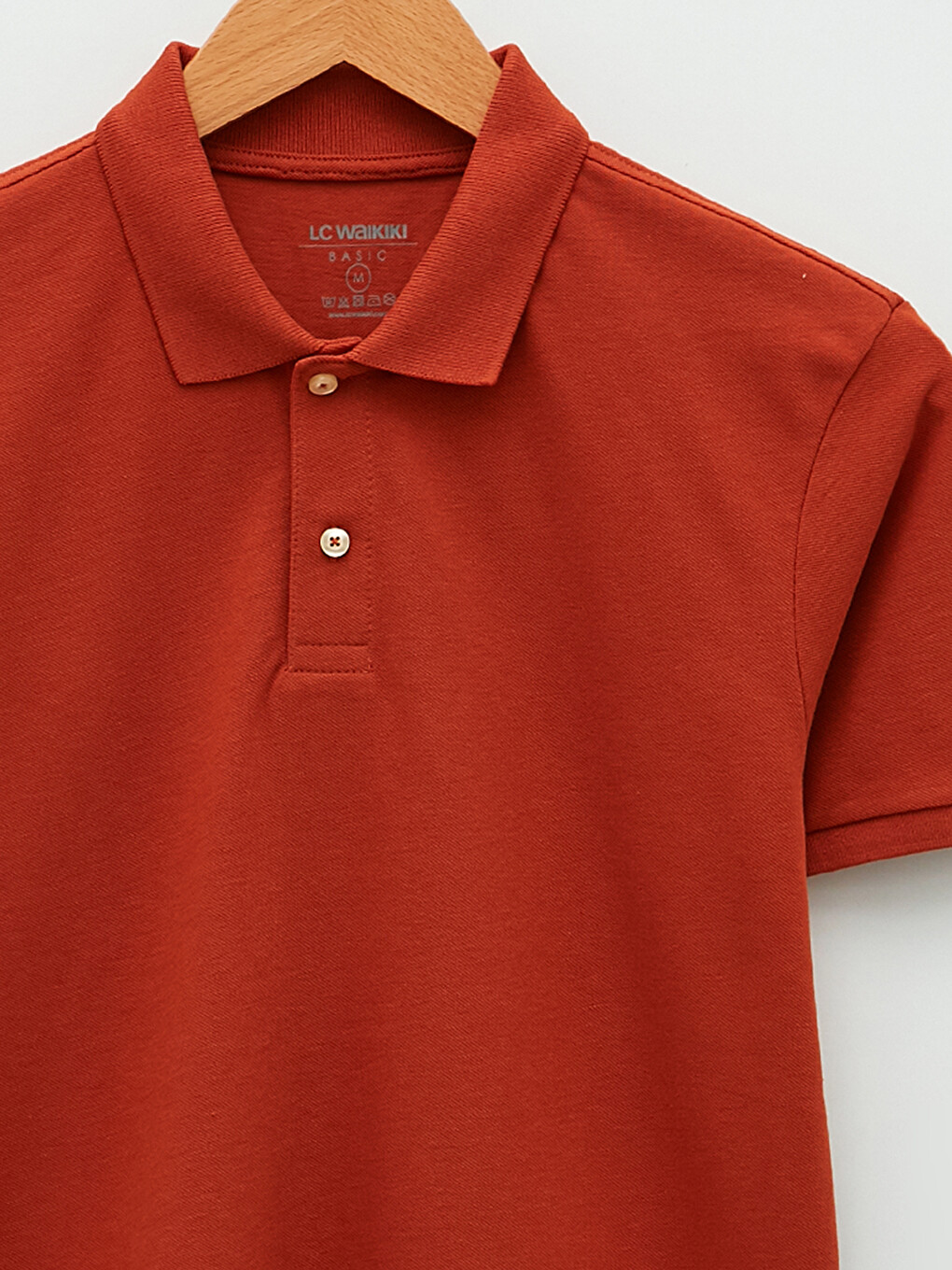 Polo Neck Short Sleeve Pique Men's T-shirt-7