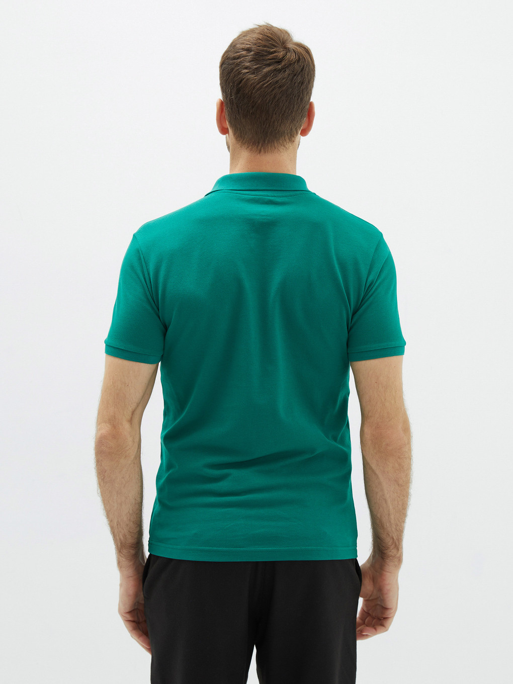 Polo Neck Short Sleeve Pique Men's T-shirt-4