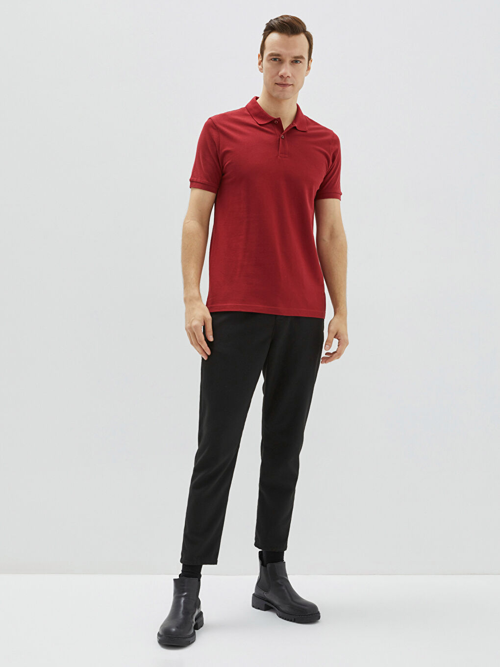 LCWAIKIKI Classic Polo Neck Short Sleeve Pique Men's T-Shirt -S20841Z8-HRF
