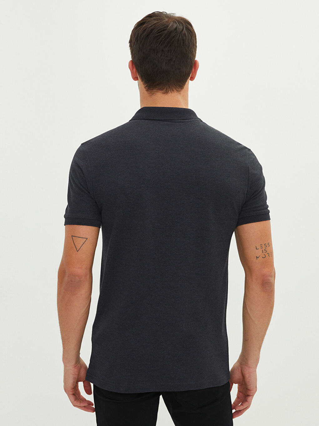 Polo-Kragen Kurzarm Piqué Herren T-Shirt-4