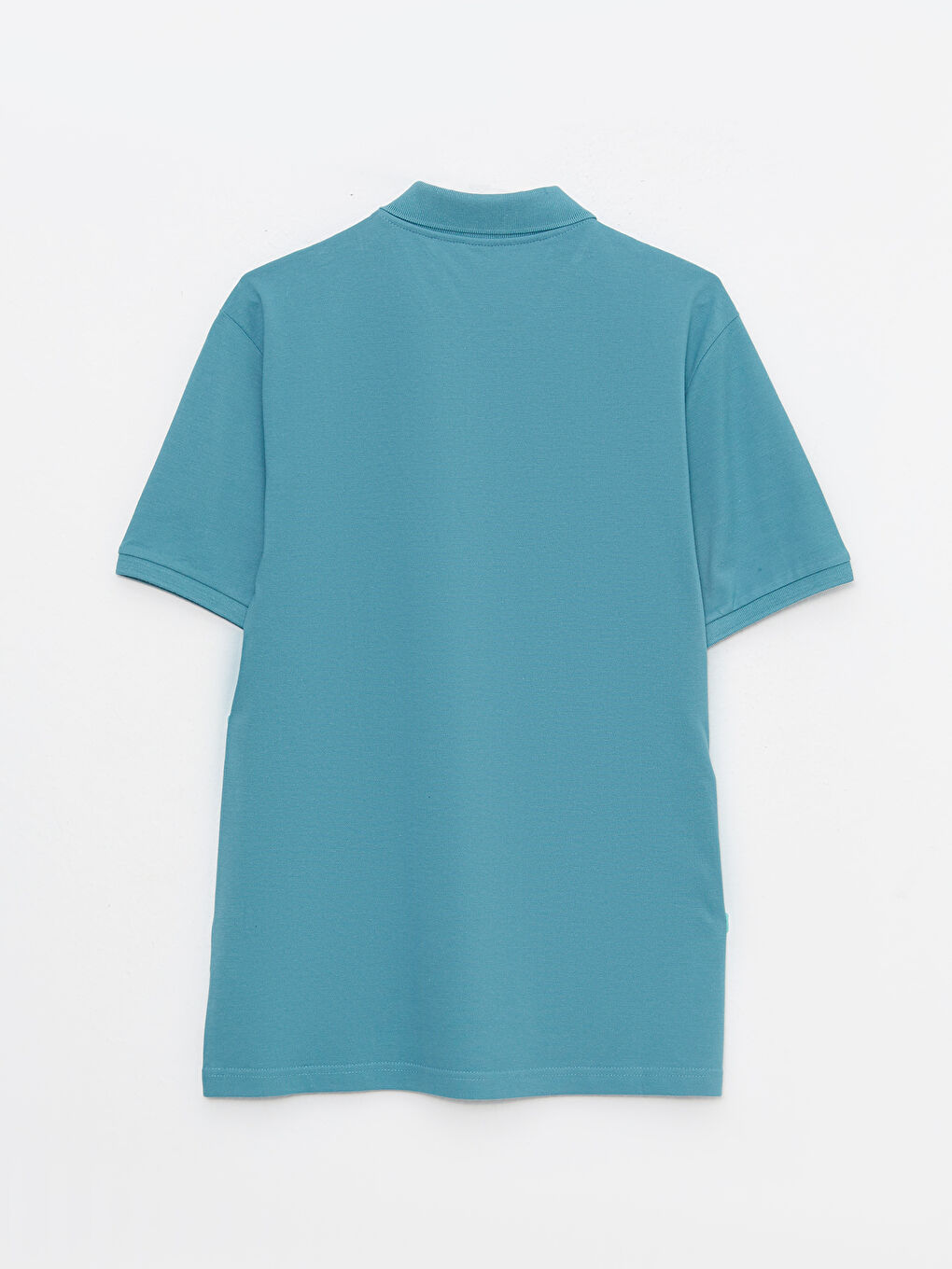 Turkuaz Polo Yaka Kısa Kollu Pike Erkek Tişört-6
