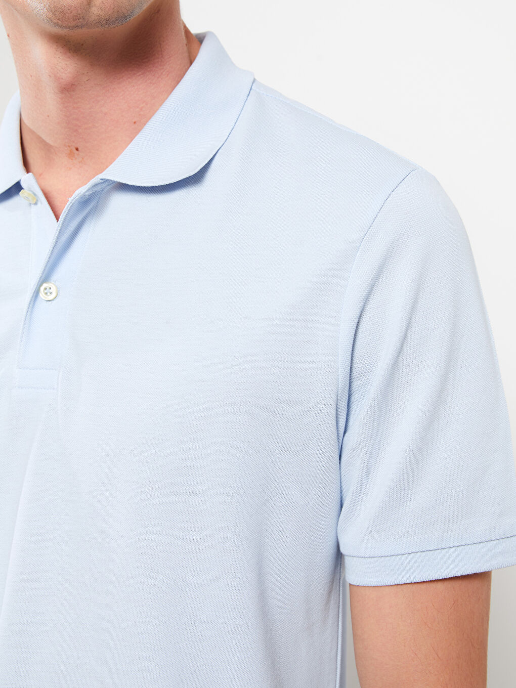 Polo Neck Short Sleeve Pique Men's T-Shirt-3