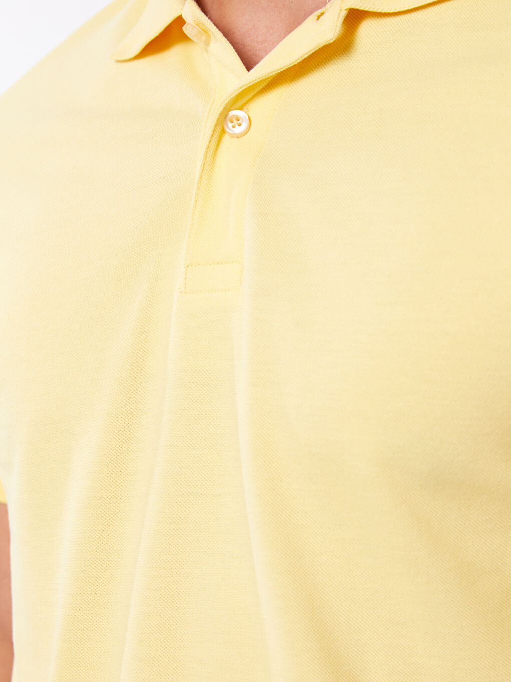 T-shirt en piqué à manches courtes et col polo pour homme-3