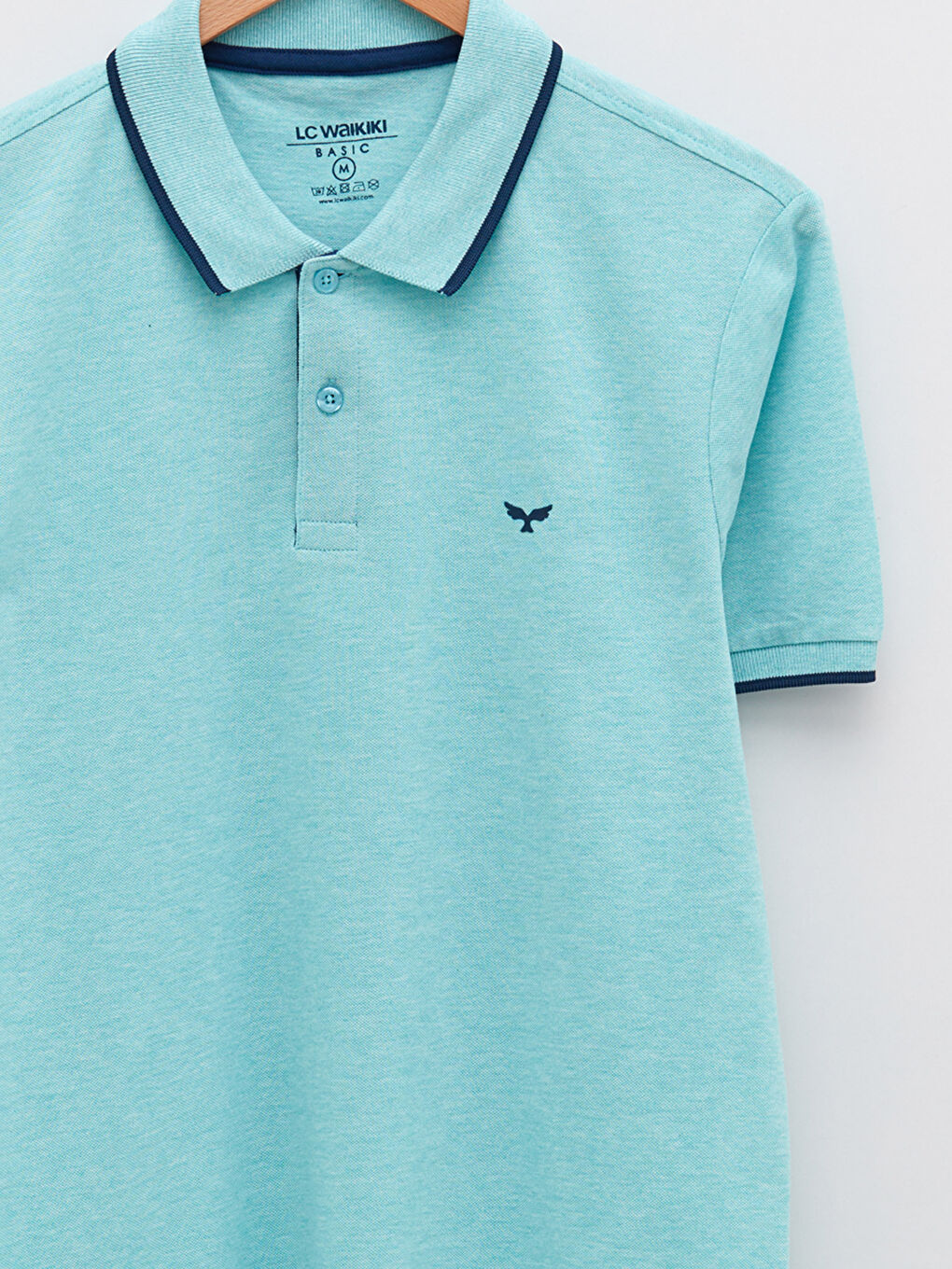 Polo Neck Short Sleeve Pique Men's T-Shirt-7