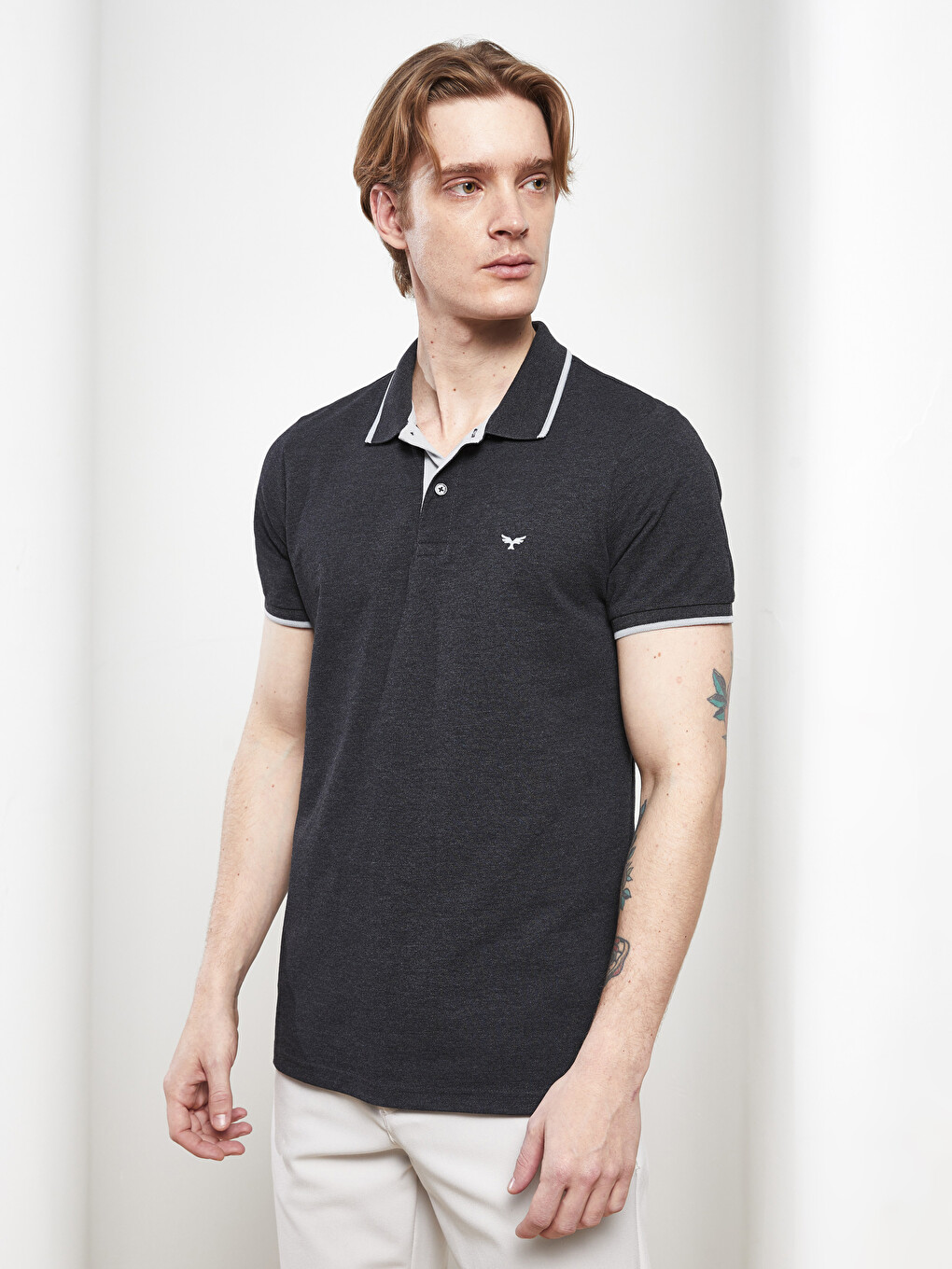 Polo Neck Short Sleeve Pique Men's T-shirt
