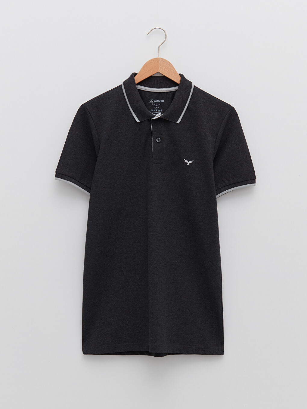 Polo Neck Short Sleeve Pique Men's T-shirt-5