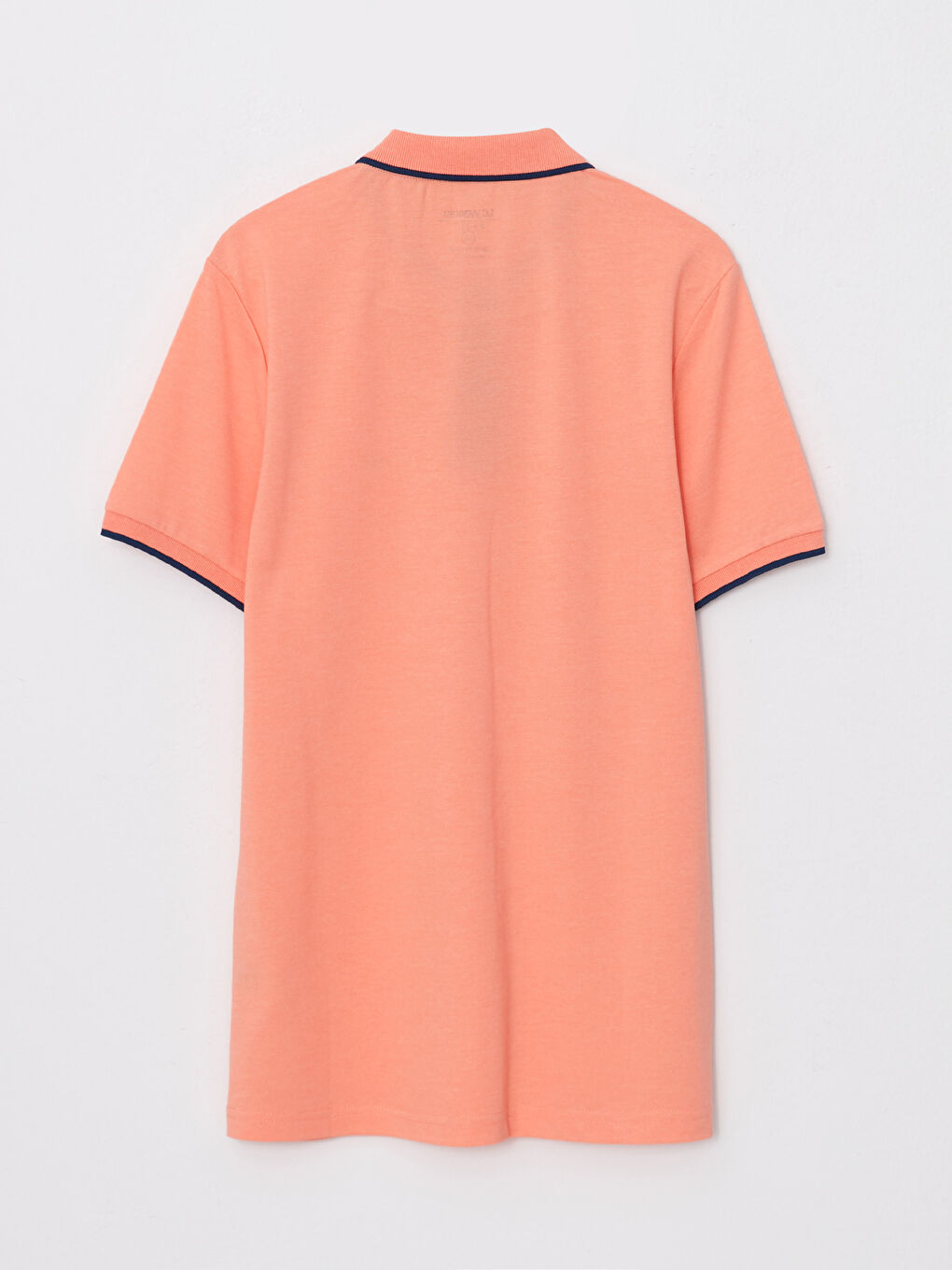 Turuncu Polo Yaka Kısa Kollu Pike Erkek Tişört-6