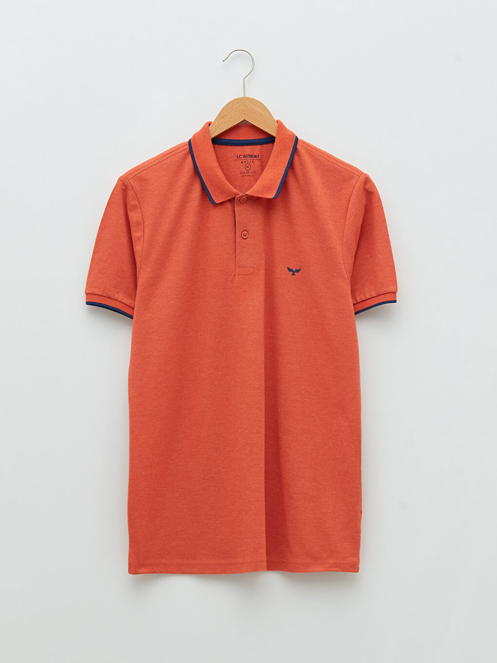 Ерлерге арналған поло жағалы қысқа жең пике футболка-5