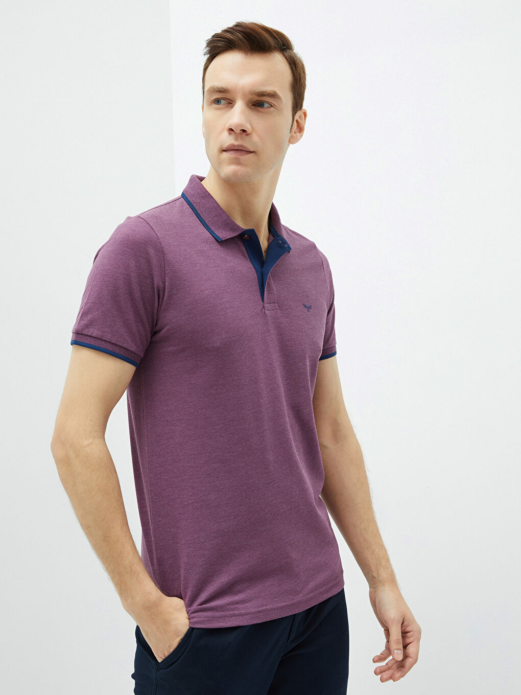 Polo Neck Short Sleeve Pique Men's T-Shirt