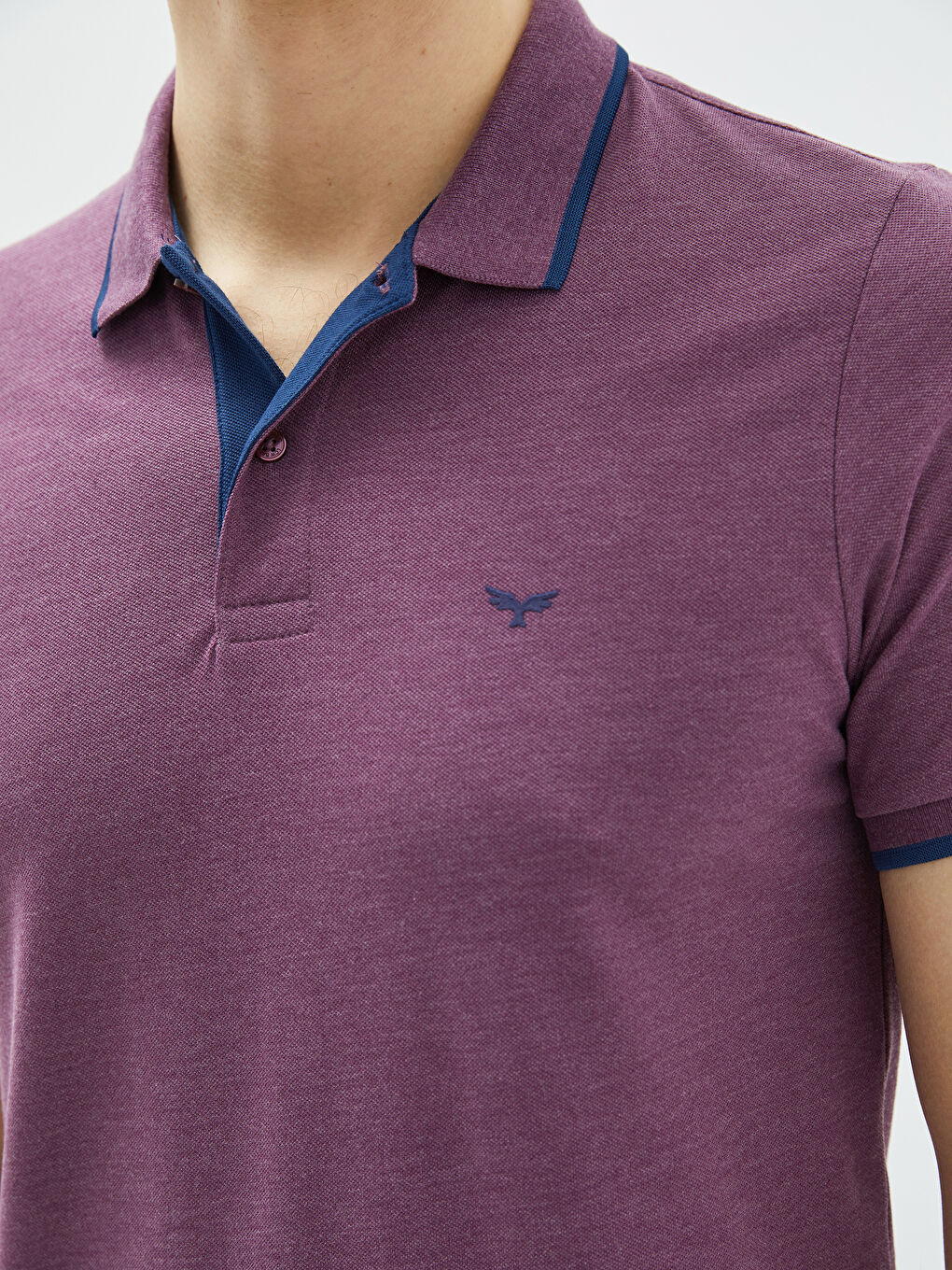 Polo Neck Short Sleeve Pique Men's T-Shirt-3