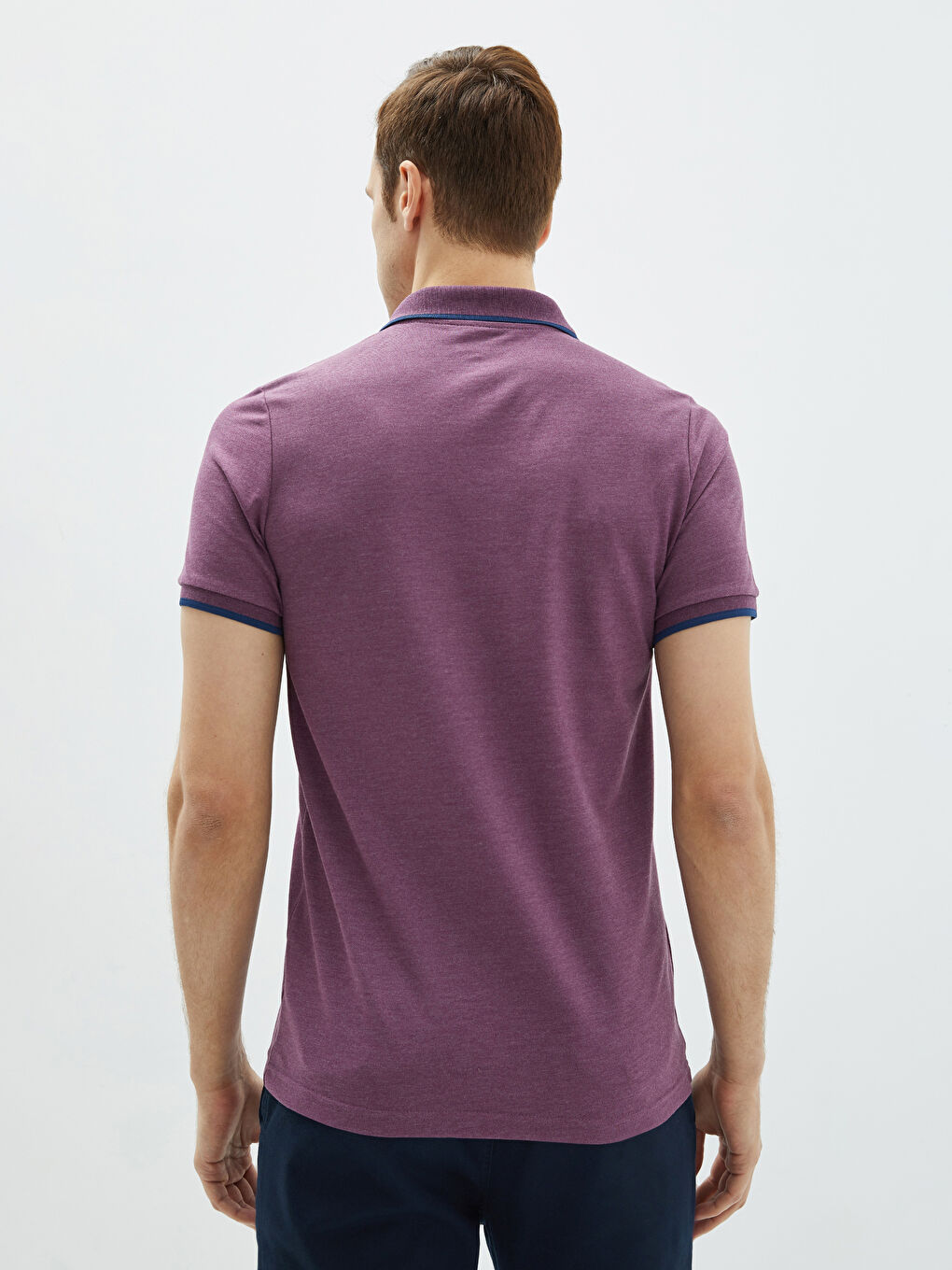 Polo Neck Short Sleeve Pique Men's T-Shirt-4