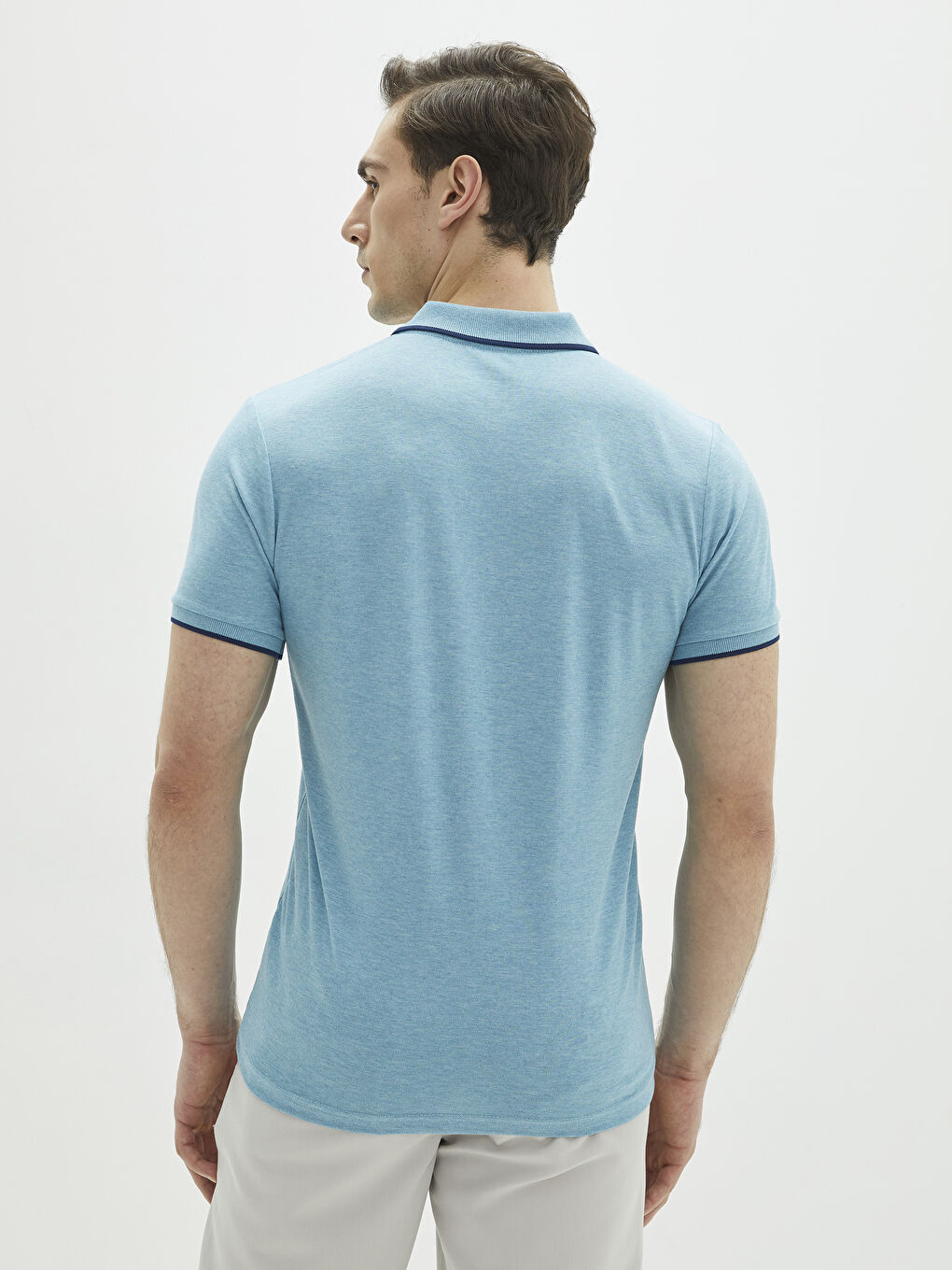 LCWAIKIKI Basic Polo-Kragen Kurzarm Piqué Herren T-Shirt -S20842Z8-LDB