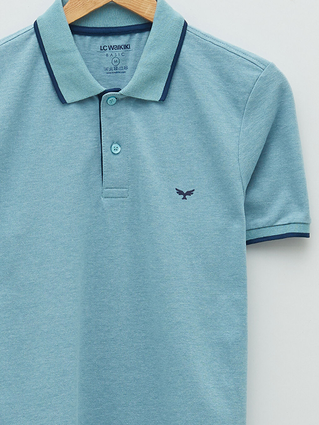 Polo Neck Short Sleeve Pique Men's T-Shirt-7