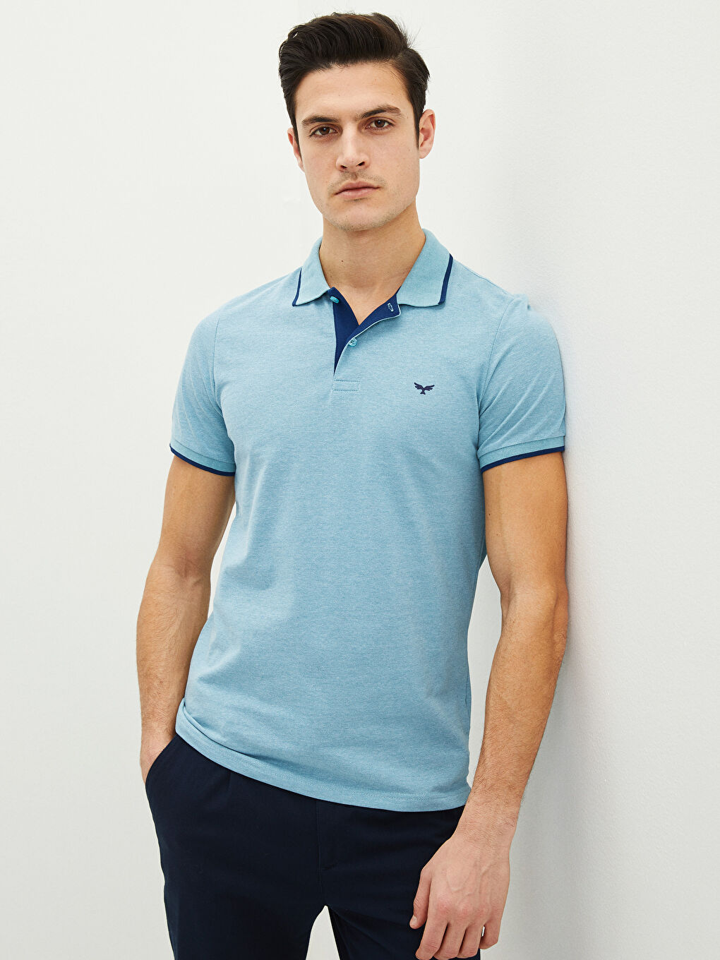 Polo Neck Short Sleeve Pique Men's T-Shirt