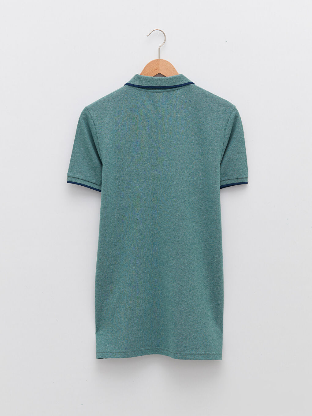 Yeşil Polo Yaka Kısa Kollu Pike Erkek Tişört-6