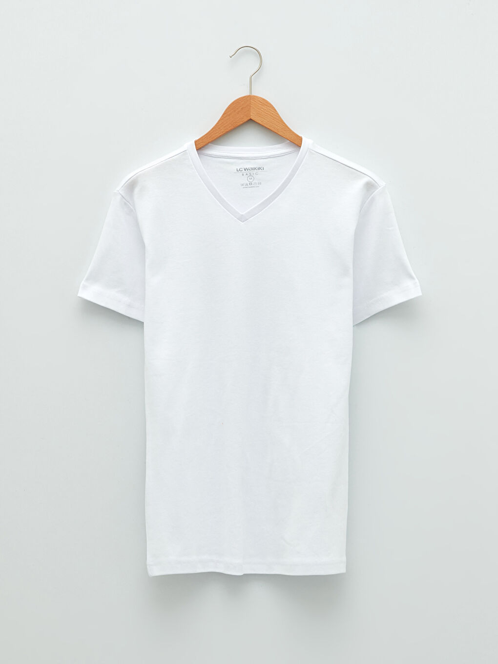 T-Shirt Basique Pour Hommes À Manches Courtes Et Col En V-5