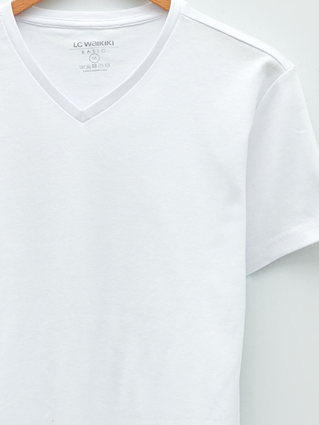 T-Shirt Basique Pour Hommes À Manches Courtes Et Col En V-7