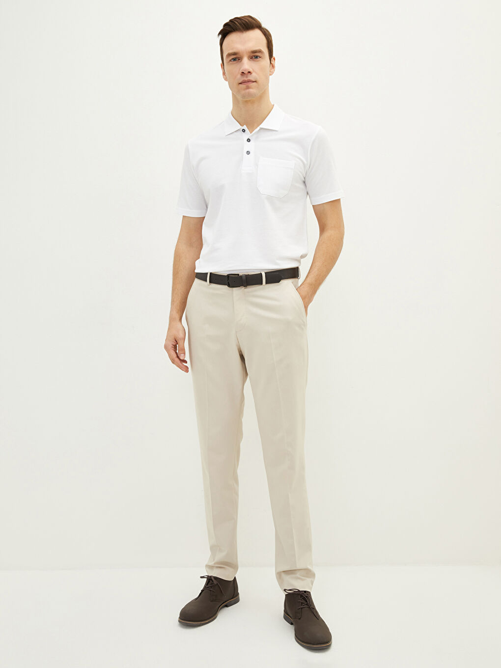 Polo Neck Short Sleeve Pique Men's T-Shirt-2