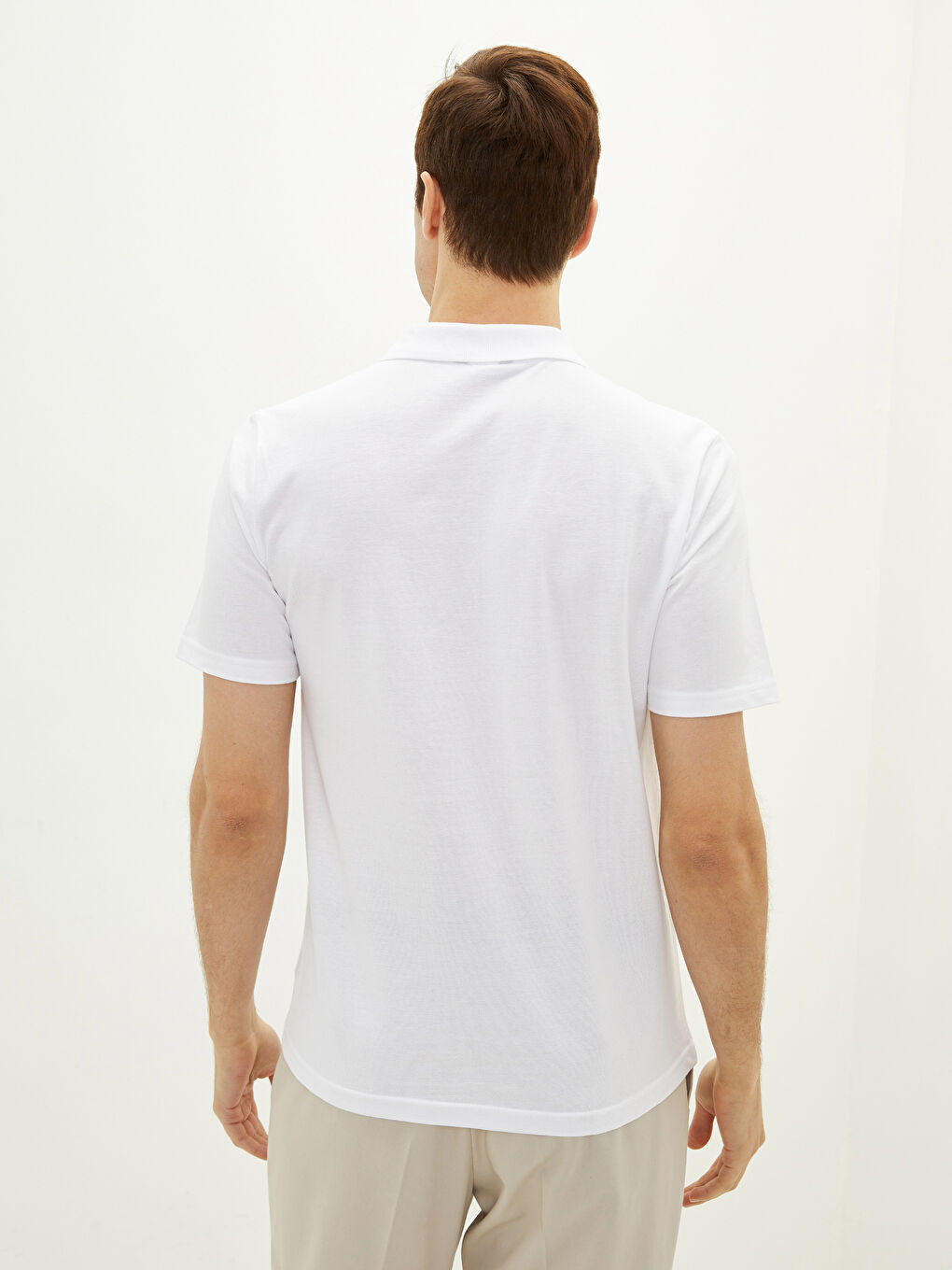 Polo Neck Short Sleeve Pique Men's T-Shirt-4