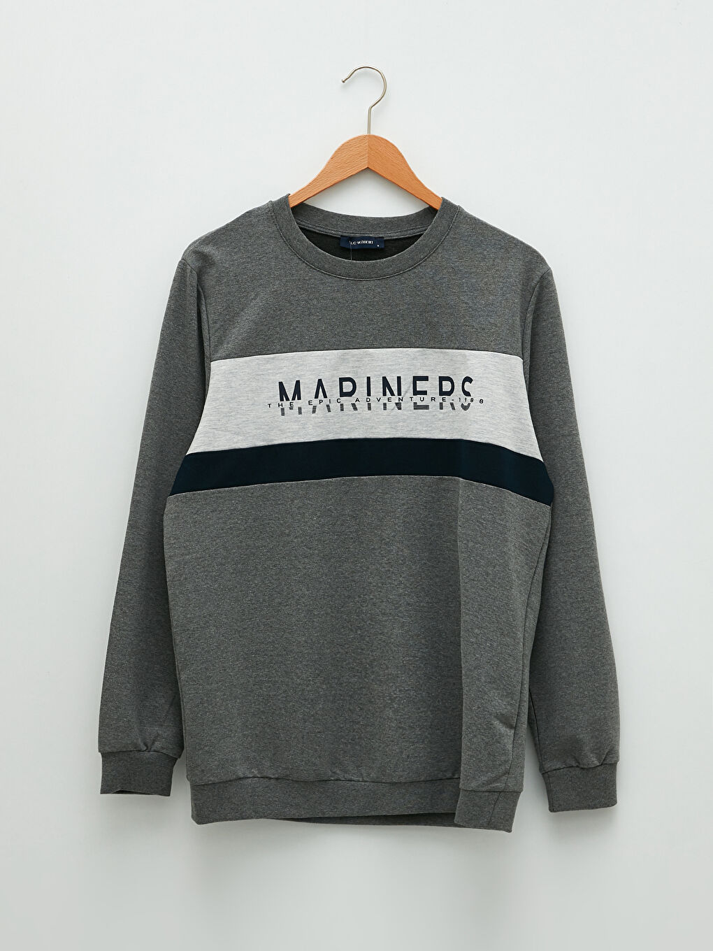 Crew Neck Long Sleeve Printed Men's Sweatshirt-5