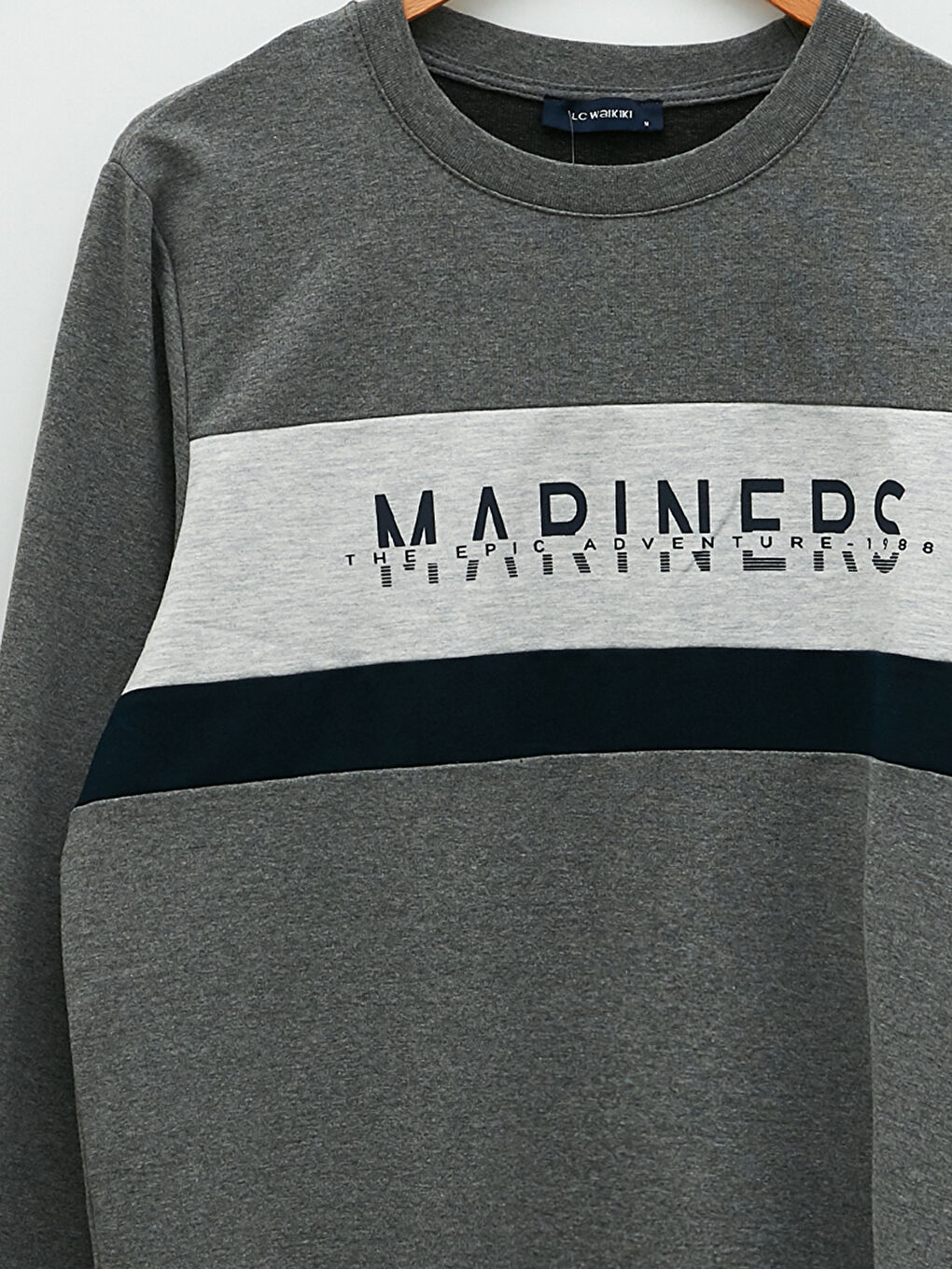 Crew Neck Long Sleeve Printed Men's Sweatshirt-7