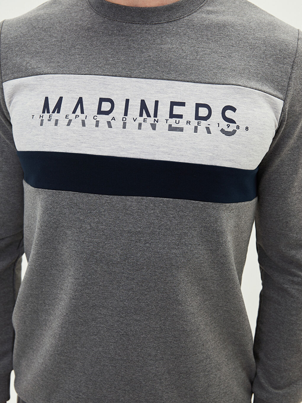 Crew Neck Long Sleeve Printed Men's Sweatshirt-3