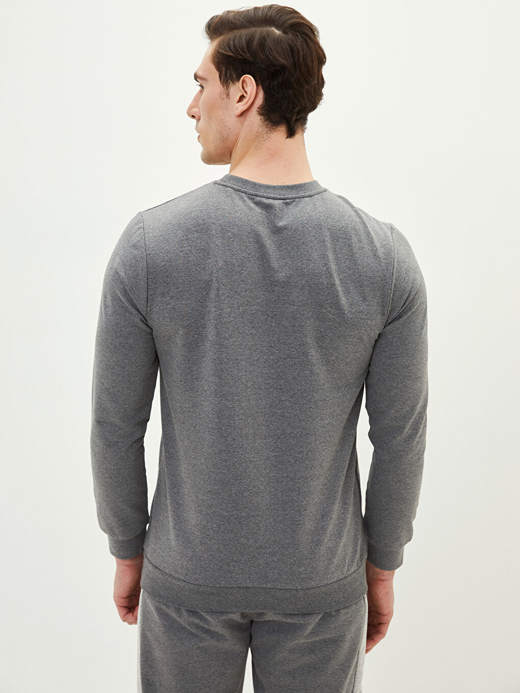 Crew Neck Long Sleeve Printed Men's Sweatshirt-4