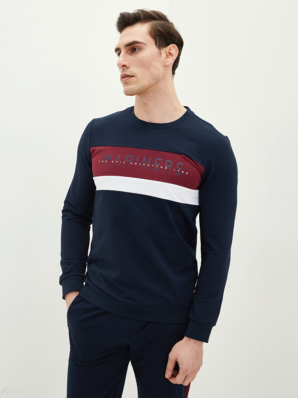 LC Waikiki Crew Neck Long Sleeve Printed Men's Sweatshirt -S20849Z8-RFH