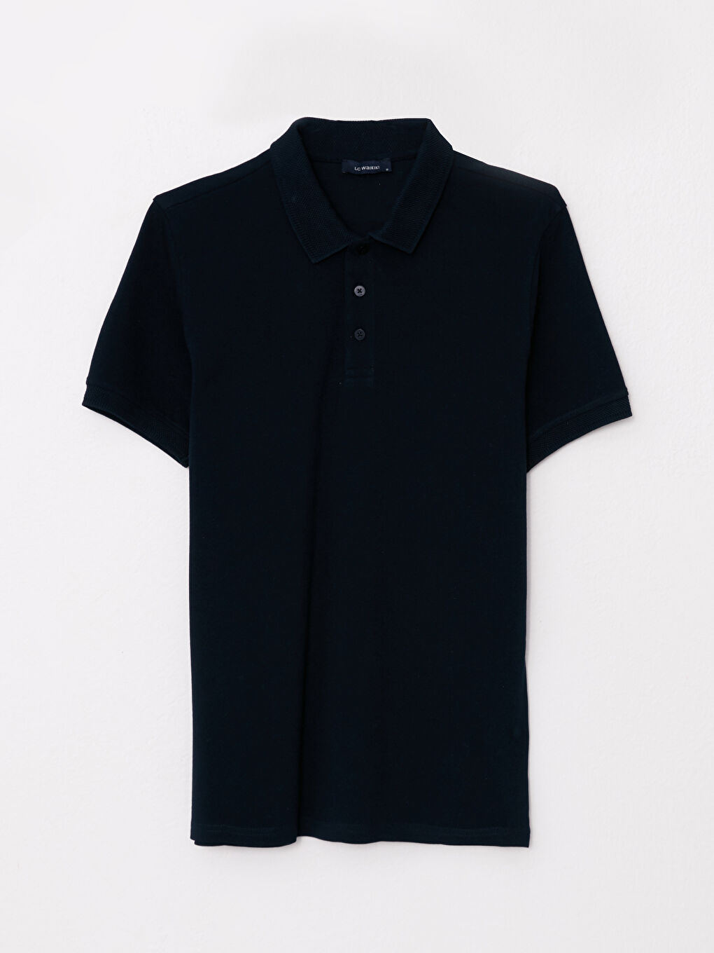 Мужская футболка-поло из пике с короткими рукавами-5