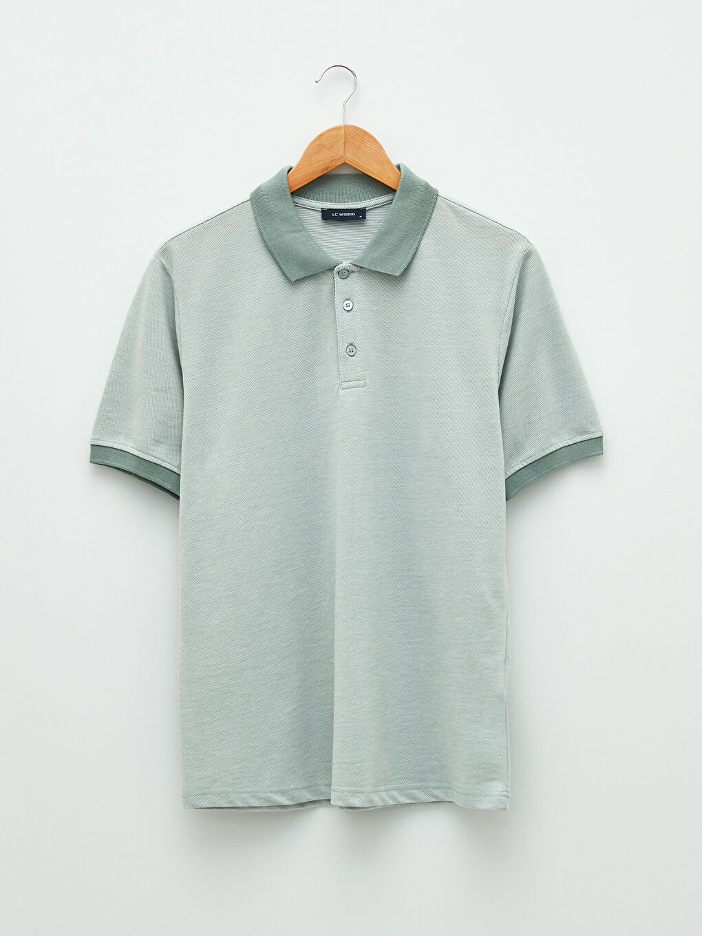 Футболка мужская с коротким рукавом и воротником поло-4