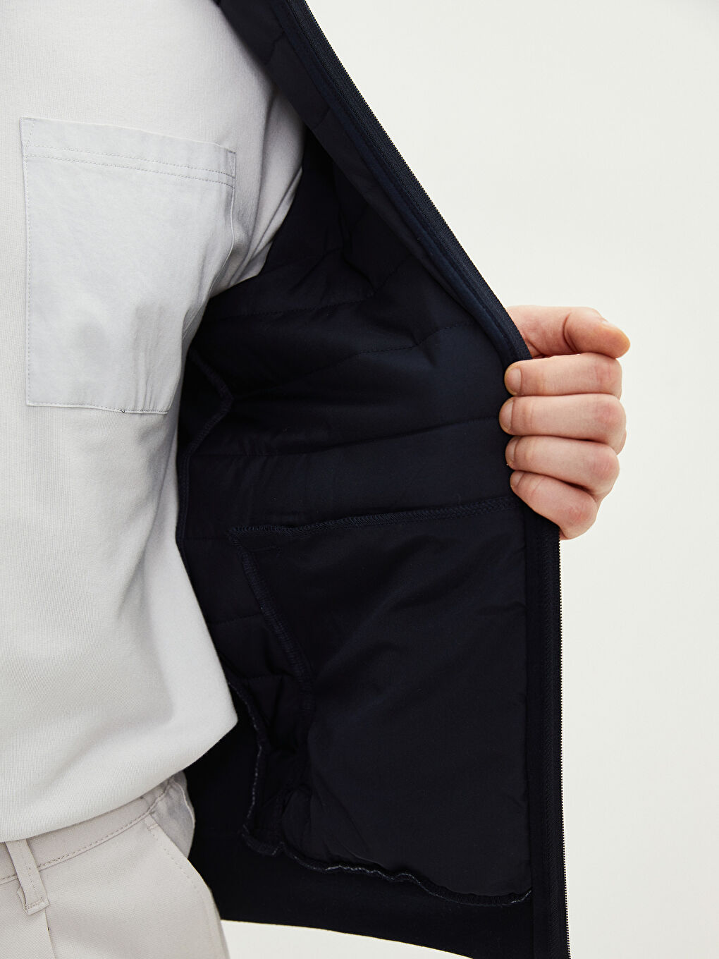 Relaxed Fit Hooded Long Sleeve Men's Sports Cardigan-3