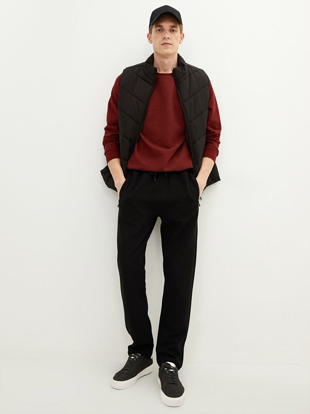 Siyah Standart Kalıp Erkek Eşofman Altı