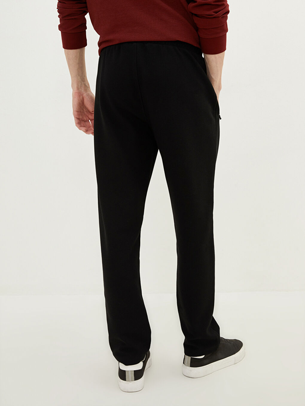 Siyah Standart Kalıp Erkek Eşofman Altı-4