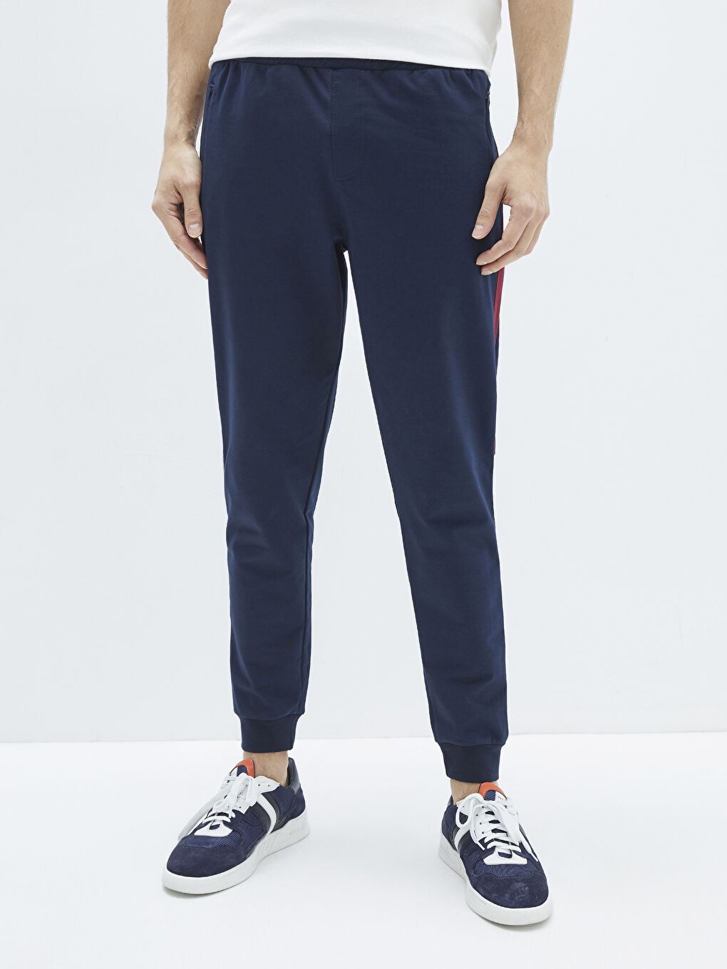 Lacivert Standart Kalıp Erkek Jogger Eşofman Altı-7