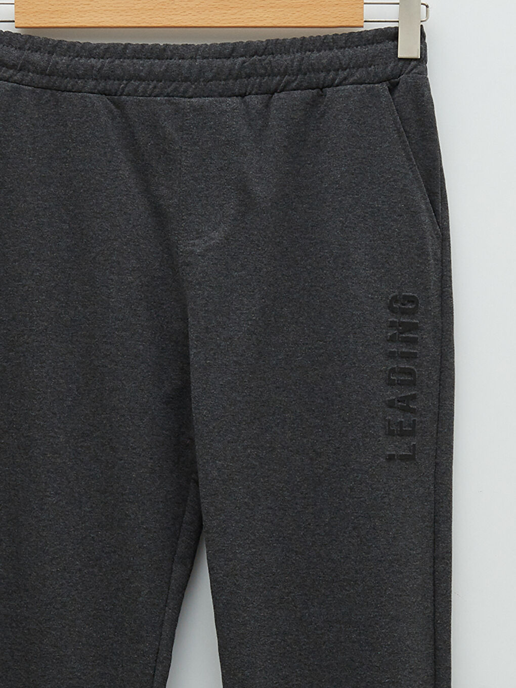 Antrasit Standart Kalıp Erkek Eşofman Altı-12